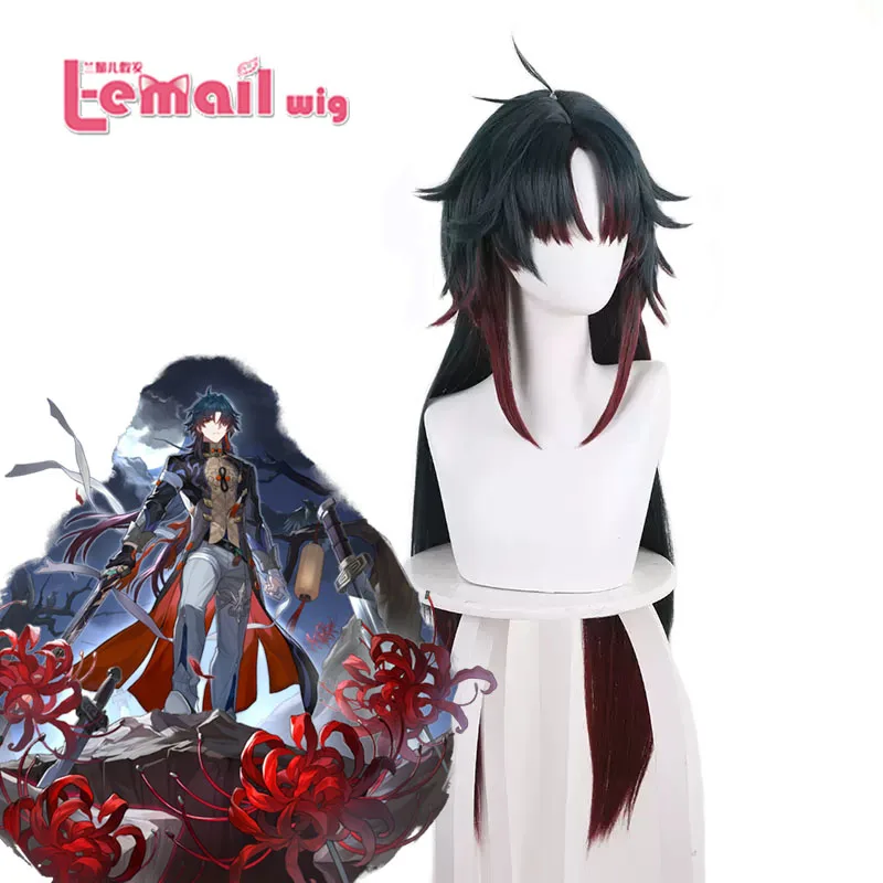 

L-email wig Synthetic Hair Game Honkai: Star Rail Blade Cosplay Wig 90cm Blue Green Gradient Reddish Brown Heat Resistant Wig