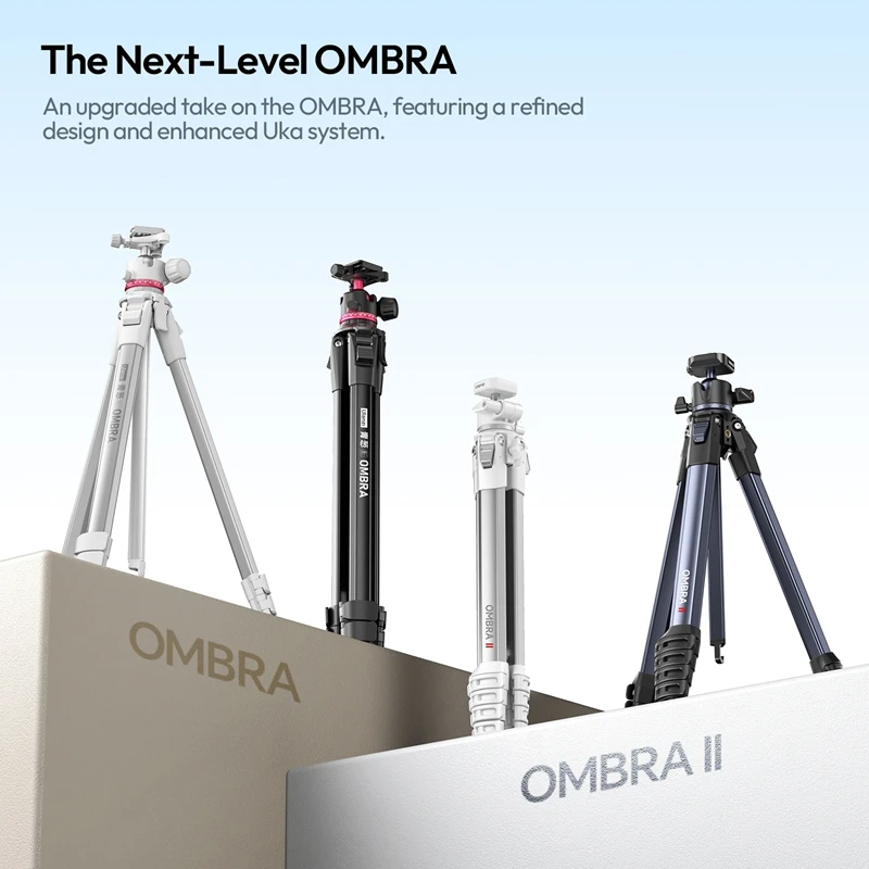 

Ulanzi OMBRA II Travel Tripod with Uka Quick-Release for Camera Smartphone Livestreaming Vlog 10KG Load Included Phone Clamp