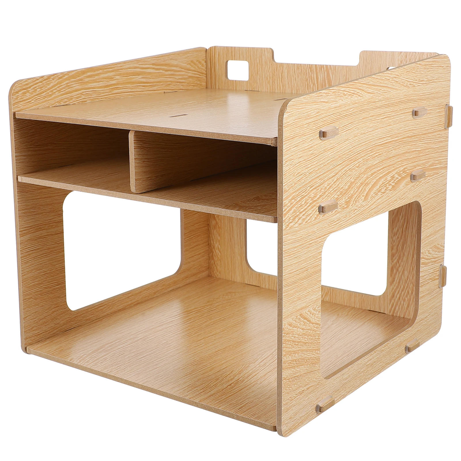 

Desktop Printer Multifunctional Storage Rack for Paper Files Accessories Wood Household ganizer Container Holder