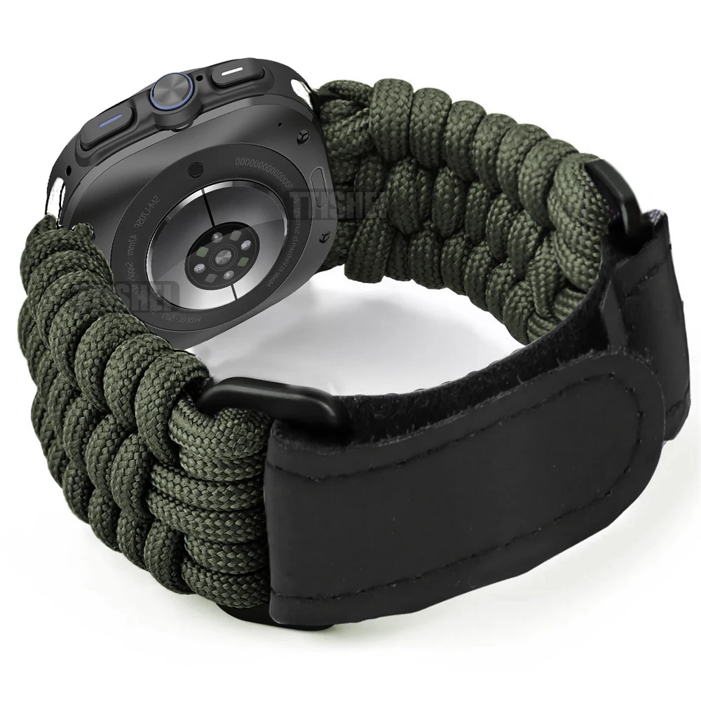 العصابات لساعة سامسونج جالاكسي الترا 47 مللي متر الفرقة حبل النايلون اليدوية حزام ساعة جالاكسي الترا 47 مللي متر LTE AI حزام حلقة النايلون في الهواء الطلق #5