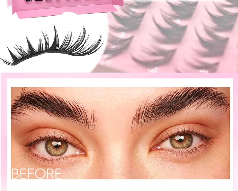 DIY Wimpern-Cluster 10 Reihen Flauschige Volumen-Wimpern Handgefertigte Natürliche Einzelwimpern für Wimpernverlängerung – Detail 6