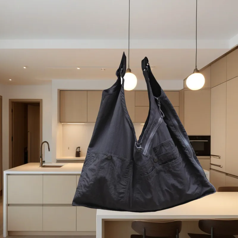 Loose Retro Cargo Vest for Men Outdoor Fishing Outerwear Japanese Functional Style Pocket Sleeveless Jacket Spring Autumn