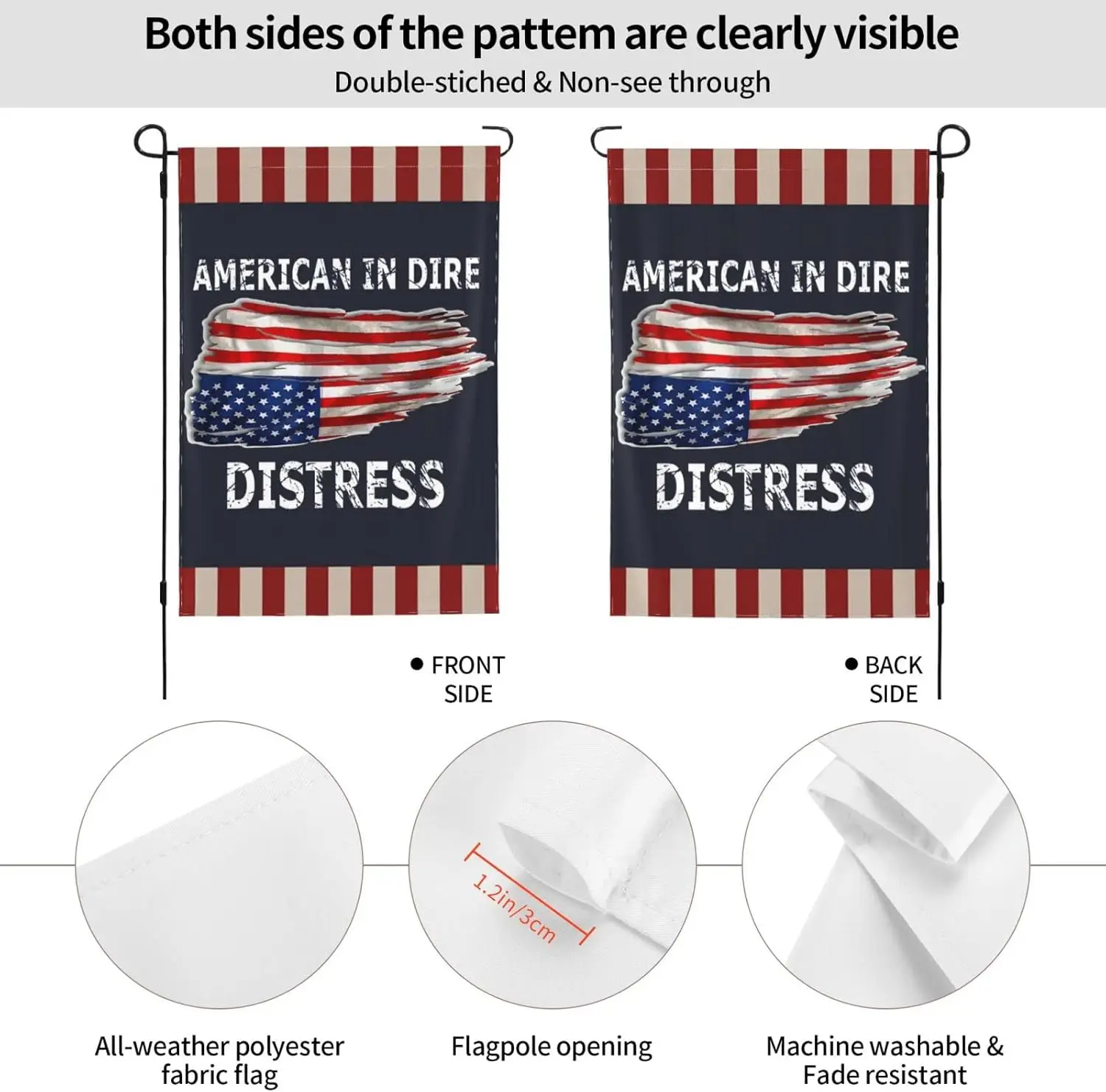 Upside Down American Upside Down American In Dire Distress Flags, Upside Down American In Dire Distress Garden Flags Novelty yyi