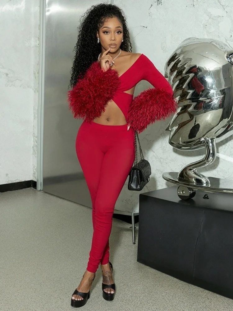 

Женский комбинезон Wmstar, оптовая продажа, сексуальная осенне-зимняя женская одежда с вырезами на рукавах, длинные цельные наряды