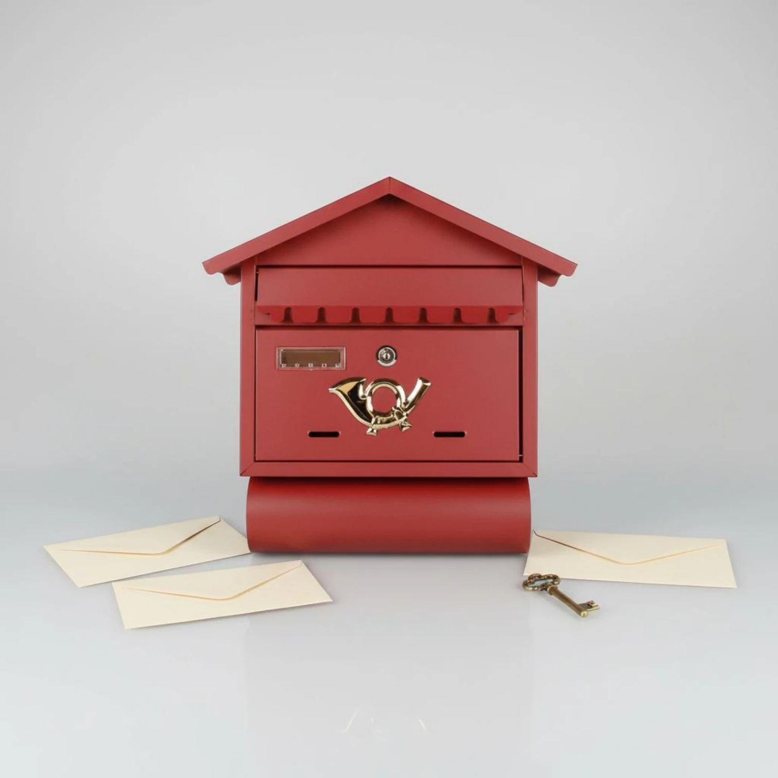 Wall Mounted Mailbox Lockable Wall-Mounted Mailbox Metal Mail Box Secure Weather-Resistant for Apartment Building, Front Porch