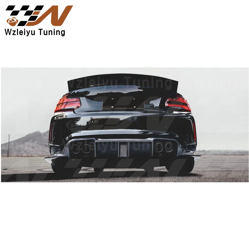 New Style Real Carbon Fiber Rear Bumper Diffuser Fit For BMW M2 M2C 16-20 High Quality Fitment