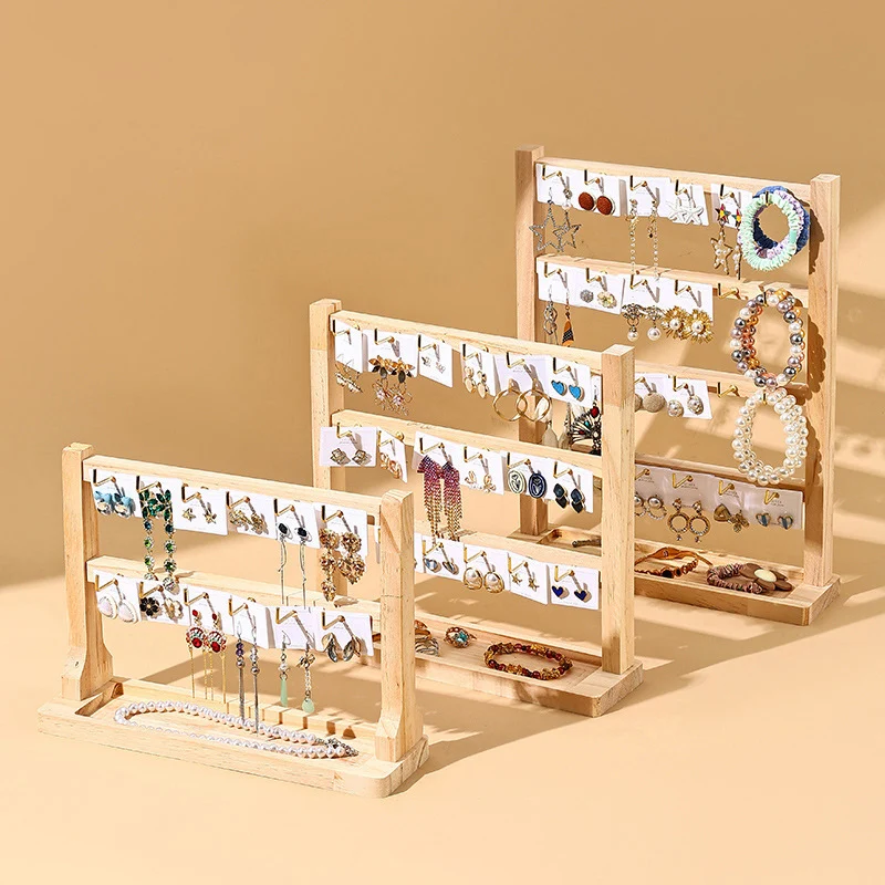 Jewelry Organizer Multi Tiers Jewelry Holder Jewelry Display Stand Earring Holder with Hooks for Rings Bracelets Showcase