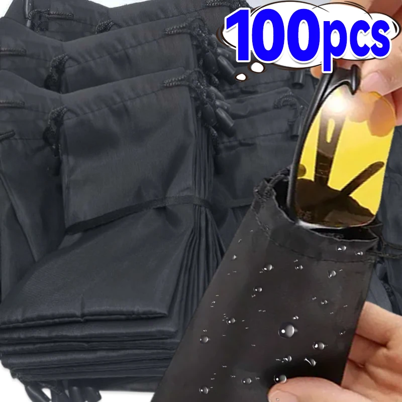 

1/100pcs Portable Soft Cloth Waterproof Sunglasses Bag Microfiber Dust Storage Pouch Glasses Carry Bag Eyewear Case Container