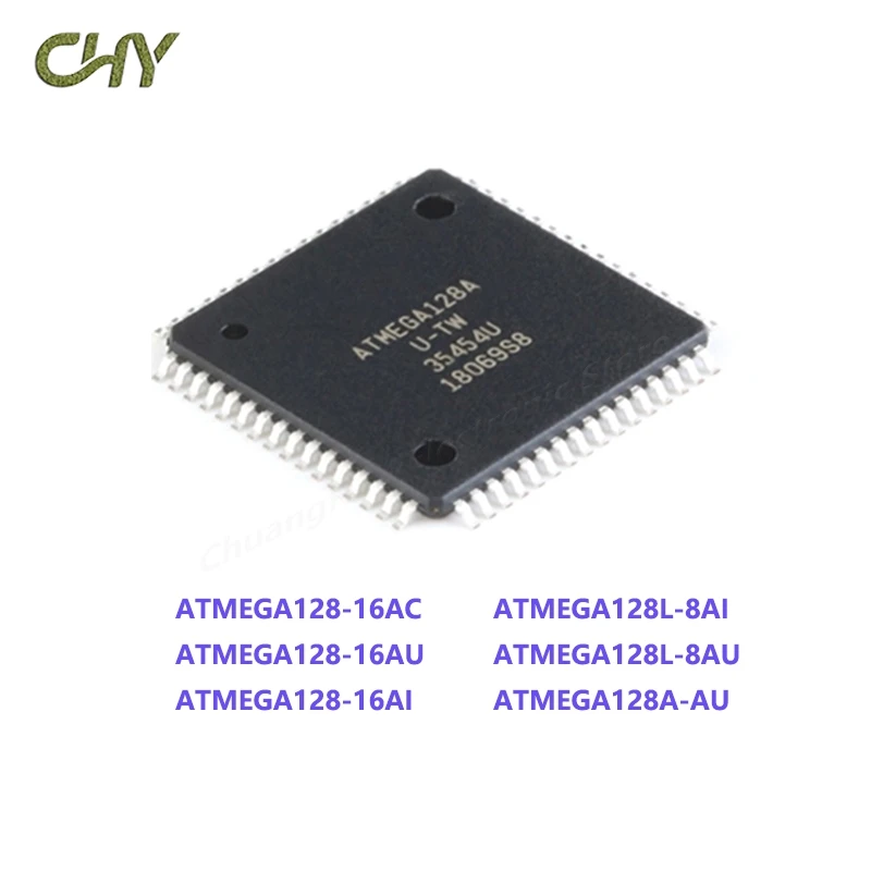 100% New ATMEGA128-16AC ATMEGA128-16AU ATMEGA128-16AI ATMEGA128L-8AI ATMEGA128L-8AU ATMEGA128A-AU QFP-64 Chipset