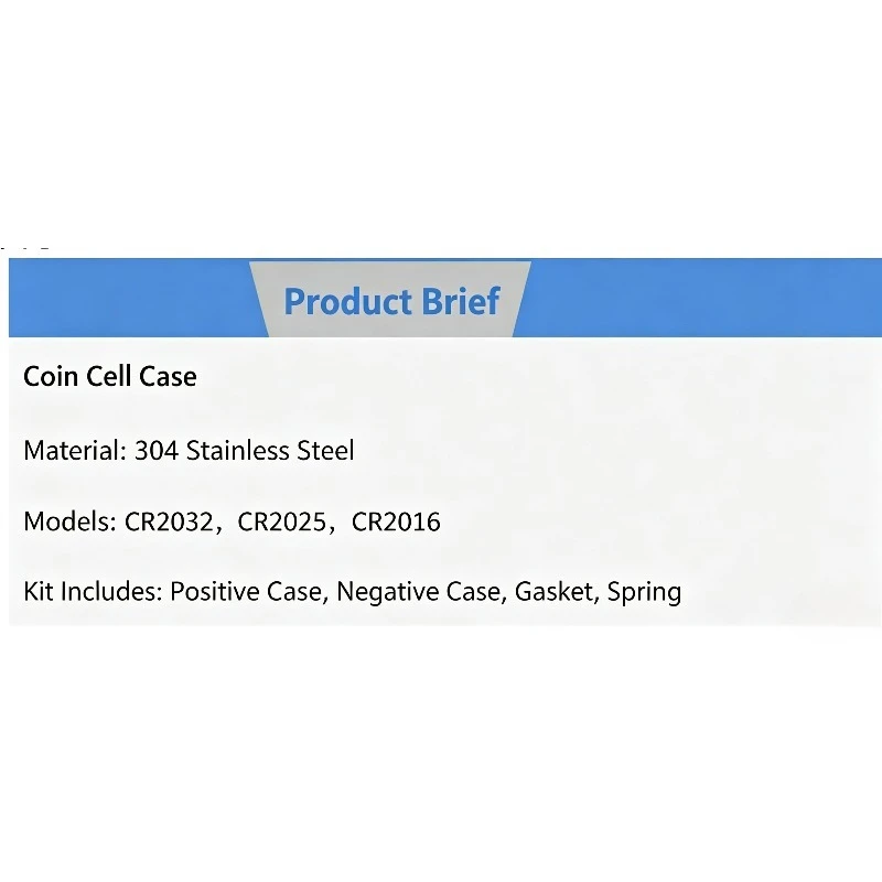 Coin Cell Battery Case CR2032 CR2025 CR2016 Lithium Battery Shell With Spring Plate & Gasket