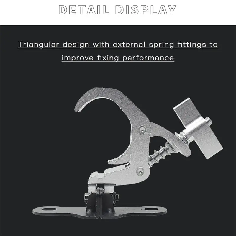 A71Z 1 زوج الألومنيوم ضوء المرحلة هوك شعاع تتحرك رئيس ضوء الجمالون كليب تحميل السلامة 150 كجم لمعدات مرحلة ديسكو DJ (أ)