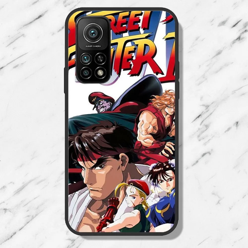 S-Street Fighter Game Phone Case For Xiaomi 12U 12pro Redmi 6 6A 7 7A K40pro Note8 Note9 Black Shell