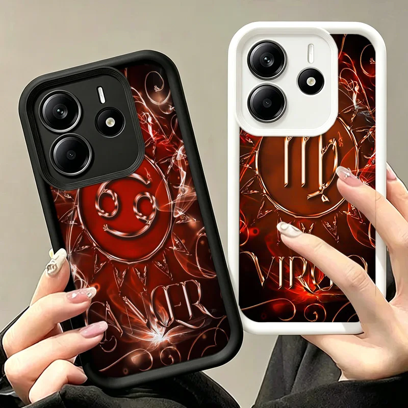 Funda para Teléfono con Signos Zodiacales: Libra, Piscis, Virgo, Capricornio, Acuario, Tauro, para Xiaomi Poco M8, M7, X7, X6, X5 Pro, F8, F7 Ultra, Mi 15T, 17T, 17 Pro Max, 15