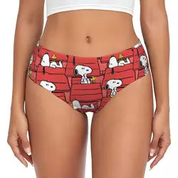 Custom Women's Peanuts Snoopy Panties Comfort Cartoon Briefs Underwear