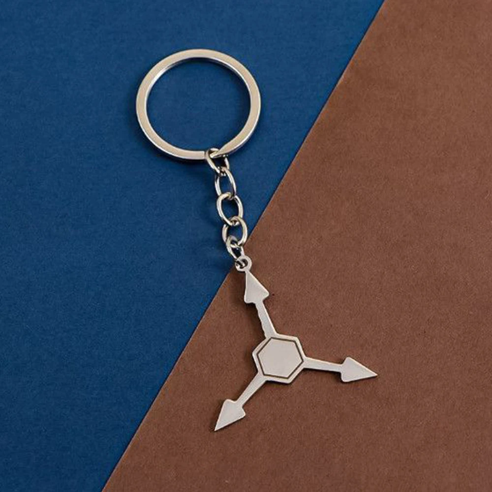 Anime Murder Drones Cyn Cosplay Keychain Metal Necklace Solver Pendant Choker Chain Keyring Halloween Jewelry Accessories