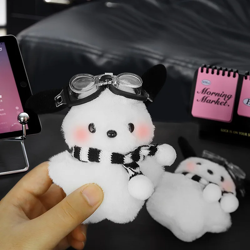 Pilot Pompompurin Plush Keychain Ins Style Soft Stuffed Animal For Backpack Purse Decoration Kawaii Gift Idea