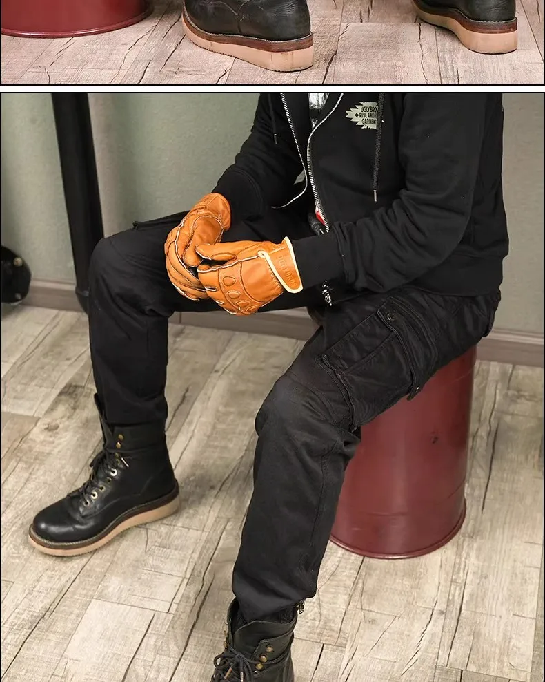 

Uglybros Motorcycle Pants Men's Riding Trousers Cargo Big Pockets Soft Elastic Daily Wear Casual Protective Gear Motorbike