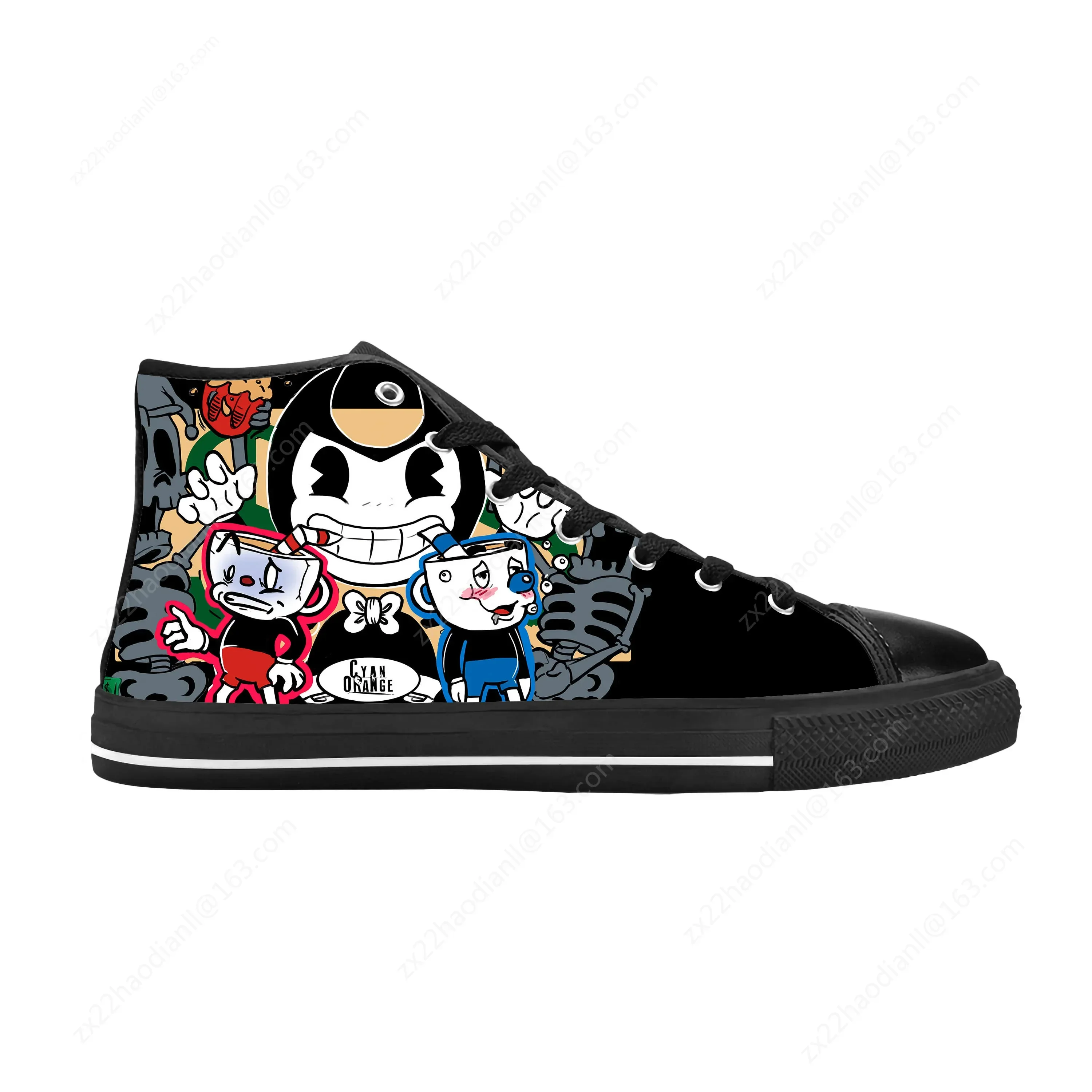 Hot Cupheads Mugmans Cup Anime Cartoon Game Manga Casual Cloth Shoes High Top Comfortable Breathable 3D Print Men Women Sneakers