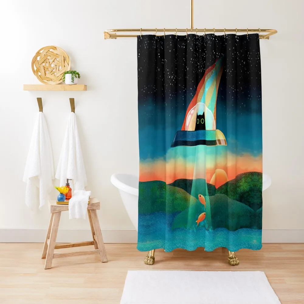 

The Purrfect Alien Shower Curtain Elegant Bathroom Luxury Bathroom Waterproof Bathroom Shower For Bathrooms Curtain