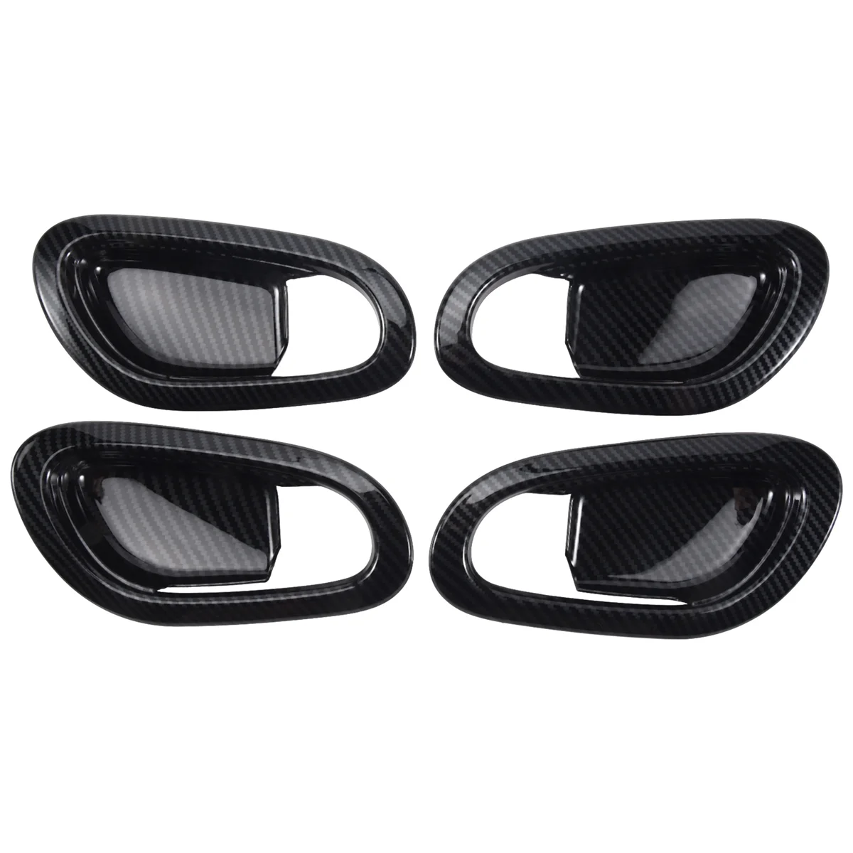 for Nissan Navara NP300 2016-2021 Carbon Fibre Car Inner Door Handle Bowl Protector Frame Cover Trim Sticker Accessories