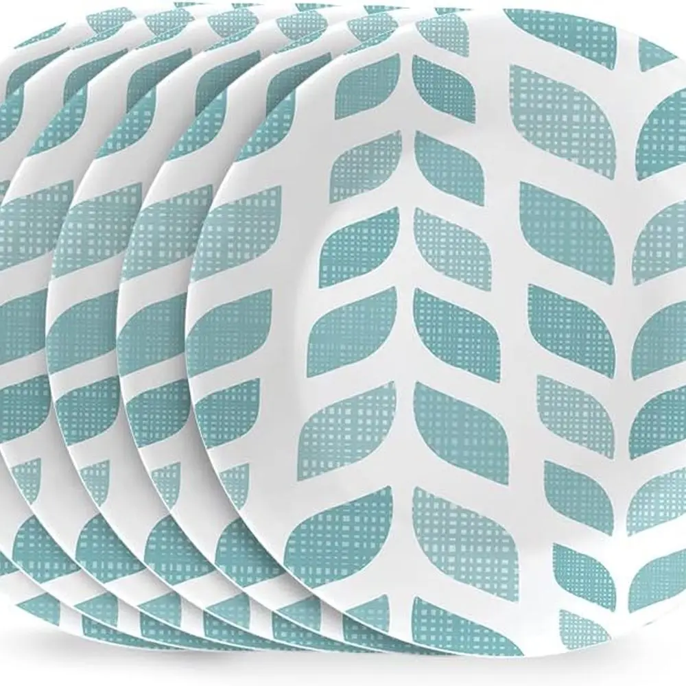 

Vitrelle 6.75" Salad Appetizer Plate Set, Triple Layer Glass and Chip Resistant, Lightweight Round Plates, 6-Piece Northern Pine