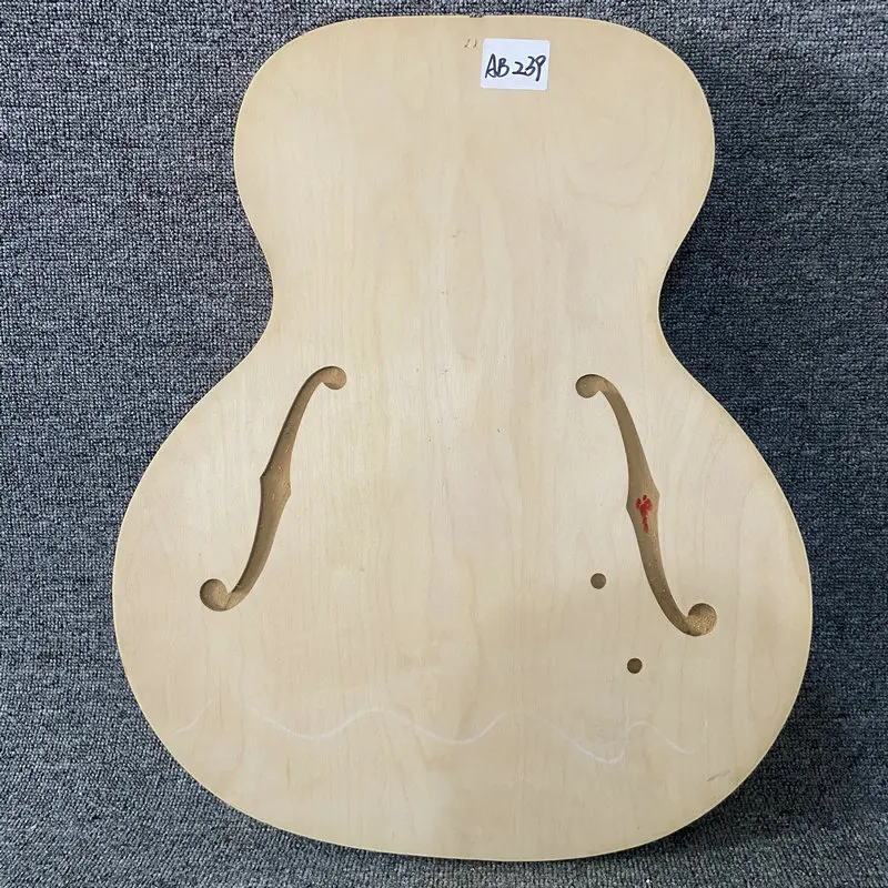 AB239 Unfinished Jazz Guitar Body All Maple Full Hollowbody No Paints for DIY Replacement EPI Genuine and Original