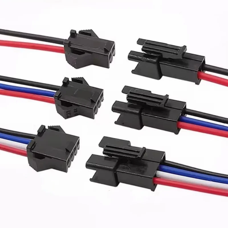 10pcs SM terminal wire air docking connector 2P3P4P Distance of 2.54MM connector Plug in connection cable 10/20cm