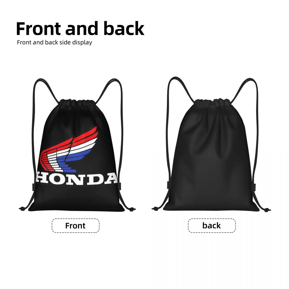 Racing S Hondas-mochila con cordón para motocicleta, bolsa deportiva para gimnasio, bolsas de cuerdas para ciclismo