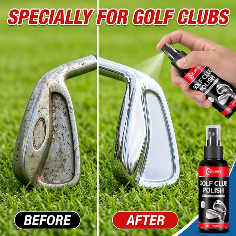 Professional Golf Club Polishing Spray, Metal Shine Restorer for Oxidation Removal, Light Scratch Care and Club Head Maintenance