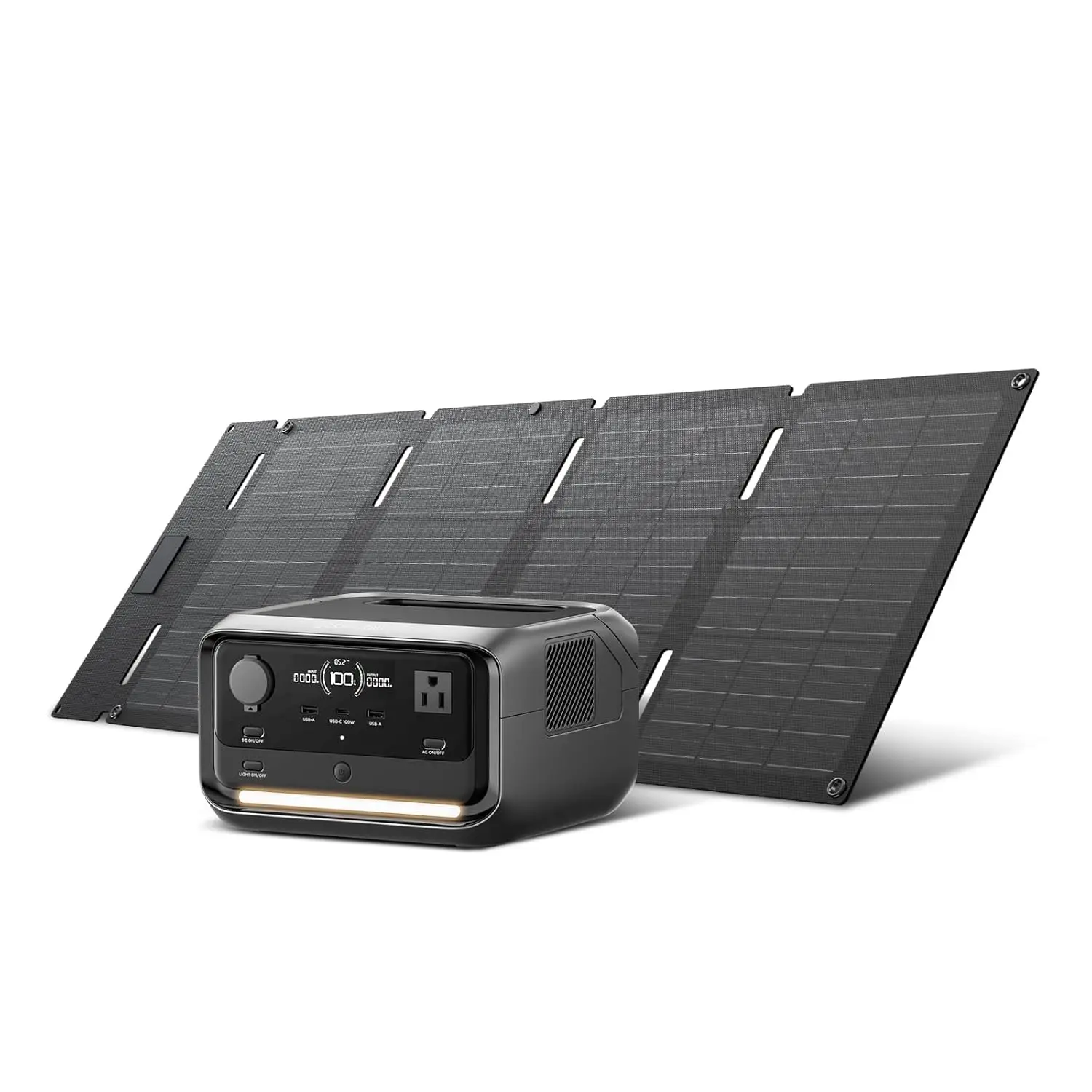 Solar Generator RIVER 3 Plus with 45W Solar Panel, 286Wh Portable Power Station LiFePO4 Battery, 3 Up to 1200W AC, Customized