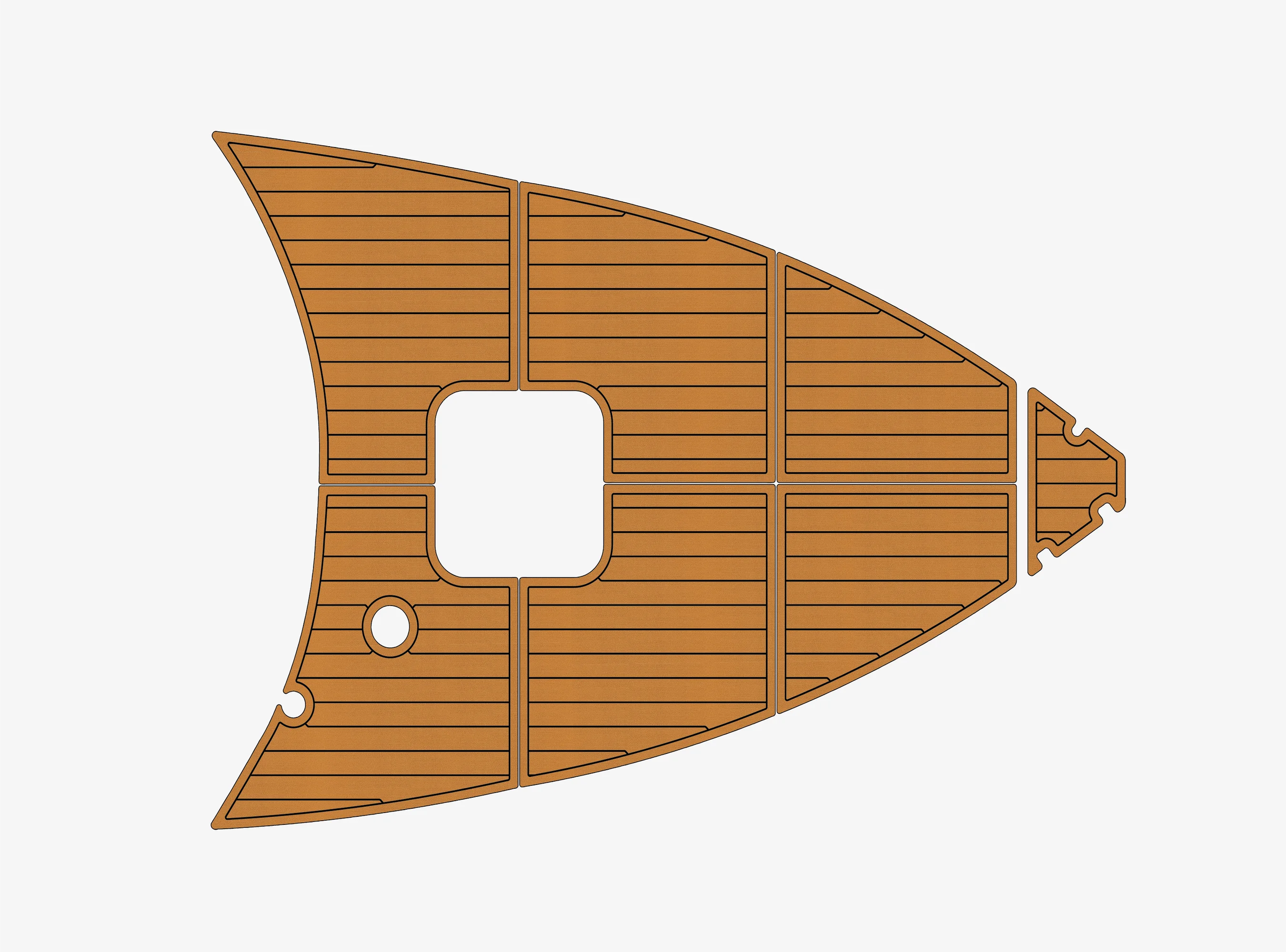 

2003-2006 Rinker Fiesta Vee 270 1/4" 6mm EVA foam Non-Slip PVC Teak Decking marine Mat seadek gatorstep carpet Marine Floor