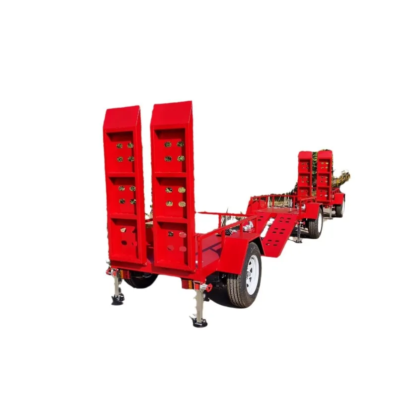 Small ladder trailer excavator, transporter, flatbed truck, transfer robot truck