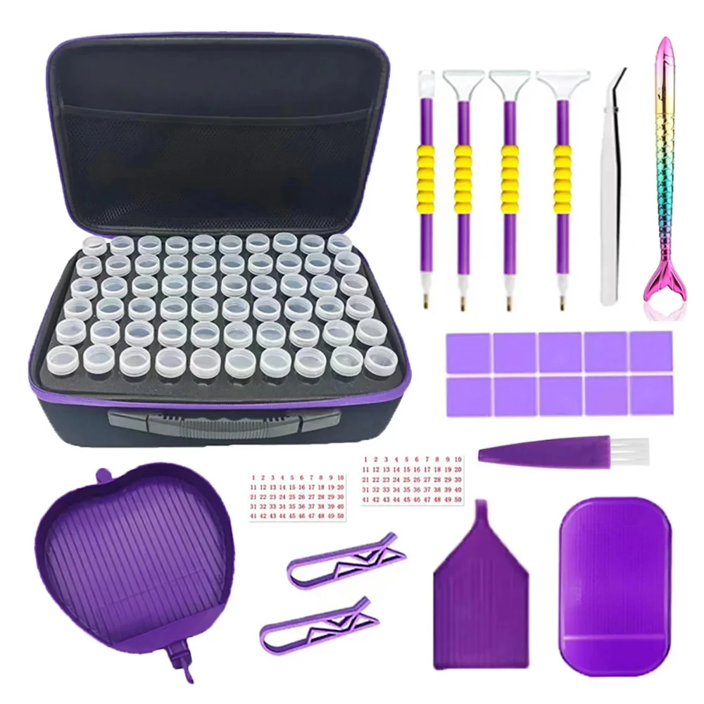 

Ящик для хранения бриллиантов, металлический наконечник ручки, двухслойная сумка, чемодан для рисования, инструмент, пластиковый лоток, сумка, аксессуары, контейнер, бусины 5d