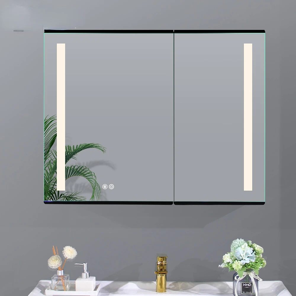 

Wall Hanging LED Illuminated Bathroom Mirror Cabinet with Touch Switch