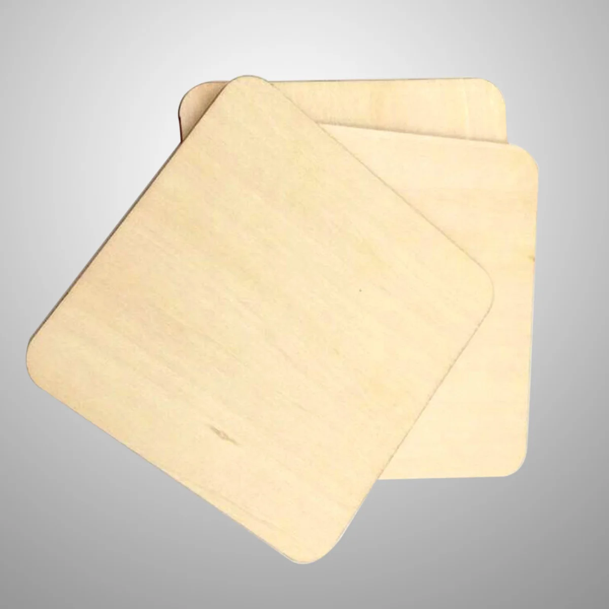

12pcs Wooden Coaster 10X10Cm Square Simple Non-Slip Moisture-Resistant Cup Mat For Coffee Tea Bowl Smooth Surface Home