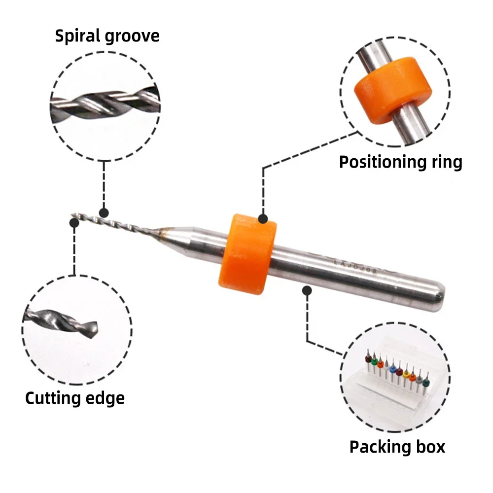Brocas PCB de acero de tungsteno, microbrocas CNC de carburo, ámbar y cera de abeja, taladro de giro manual