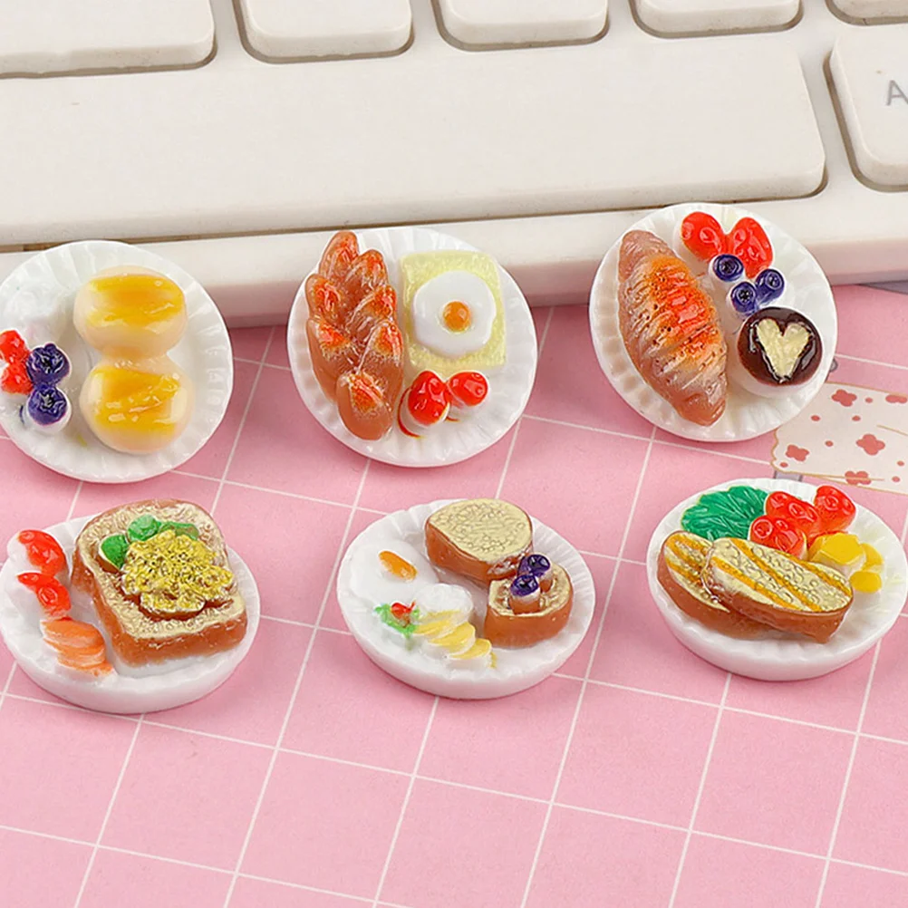 

24 Pcs Simulated Food Toys Miniature Dessert Model House Craft Decors Decorative Fake Prop Self Made Decoration