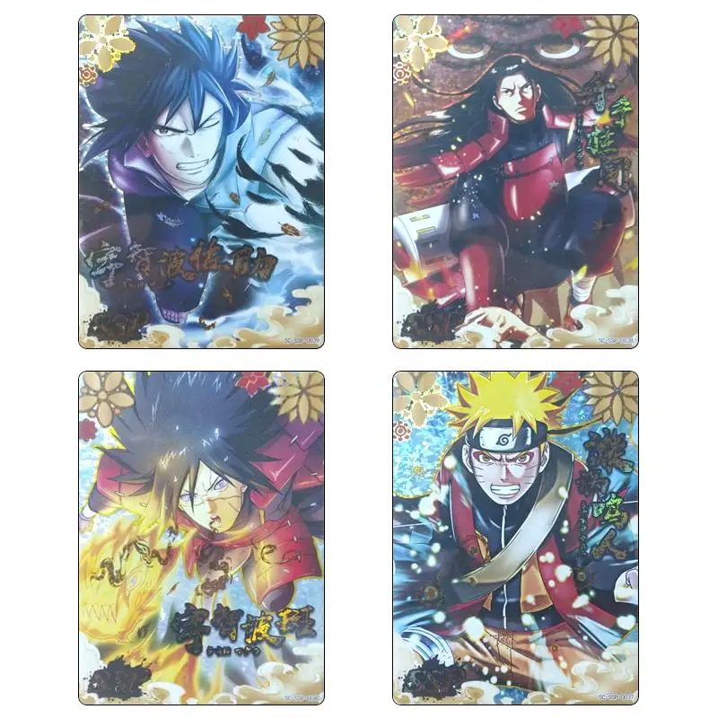 Naruto Rare Sp Series Collection Flash Card Senju Hashirama Sasuke Anime Characters Bronzing Toy Card Children\'s Christmas Gifts