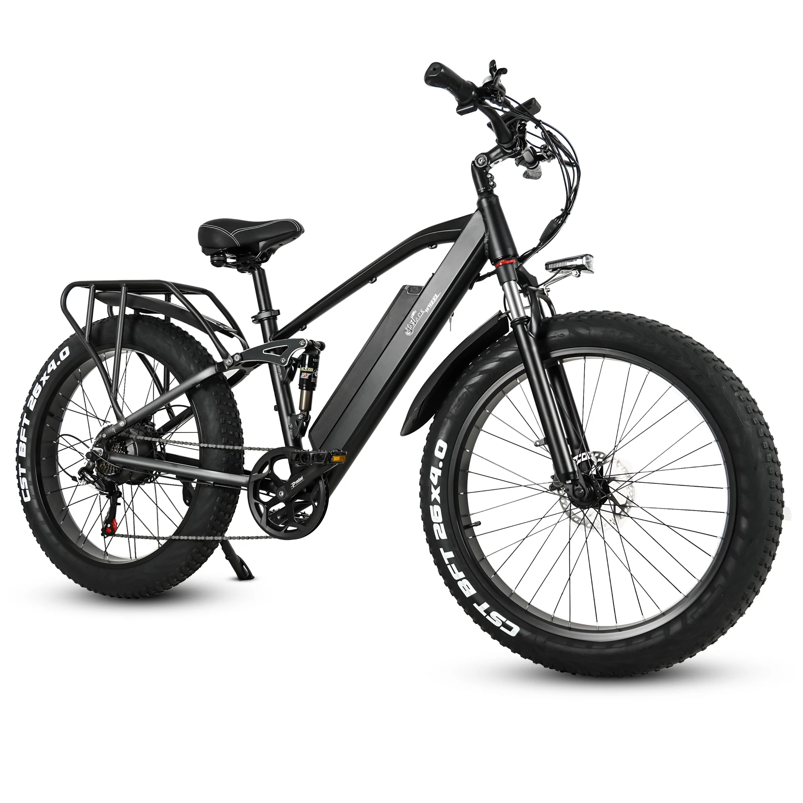 

750W 26-inch Electric Off-road Vehicle with 7-speed Rear Carrier Lithium Battery Aluminum Alloy Frame