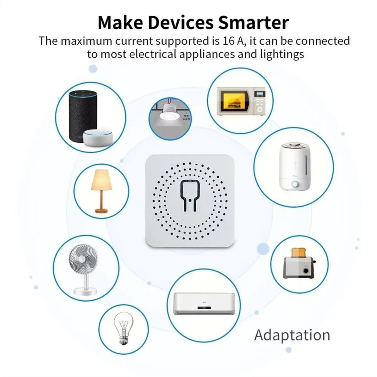 A85P 16A Mini Wifi DIY Light Switches Module 2-Way Control Work for Tuya Smart Life Alexa Alice Google Home