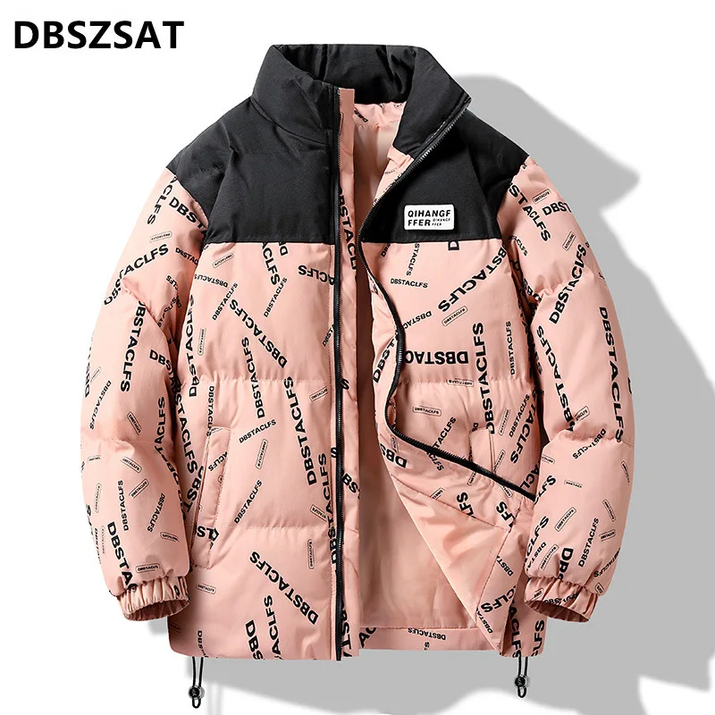 2022 New Winter Couple Jacket Thick Warm Windbreakers Puffer Jacket Men Korean Fashion Bread Clothes Winter Padded Jacket Women