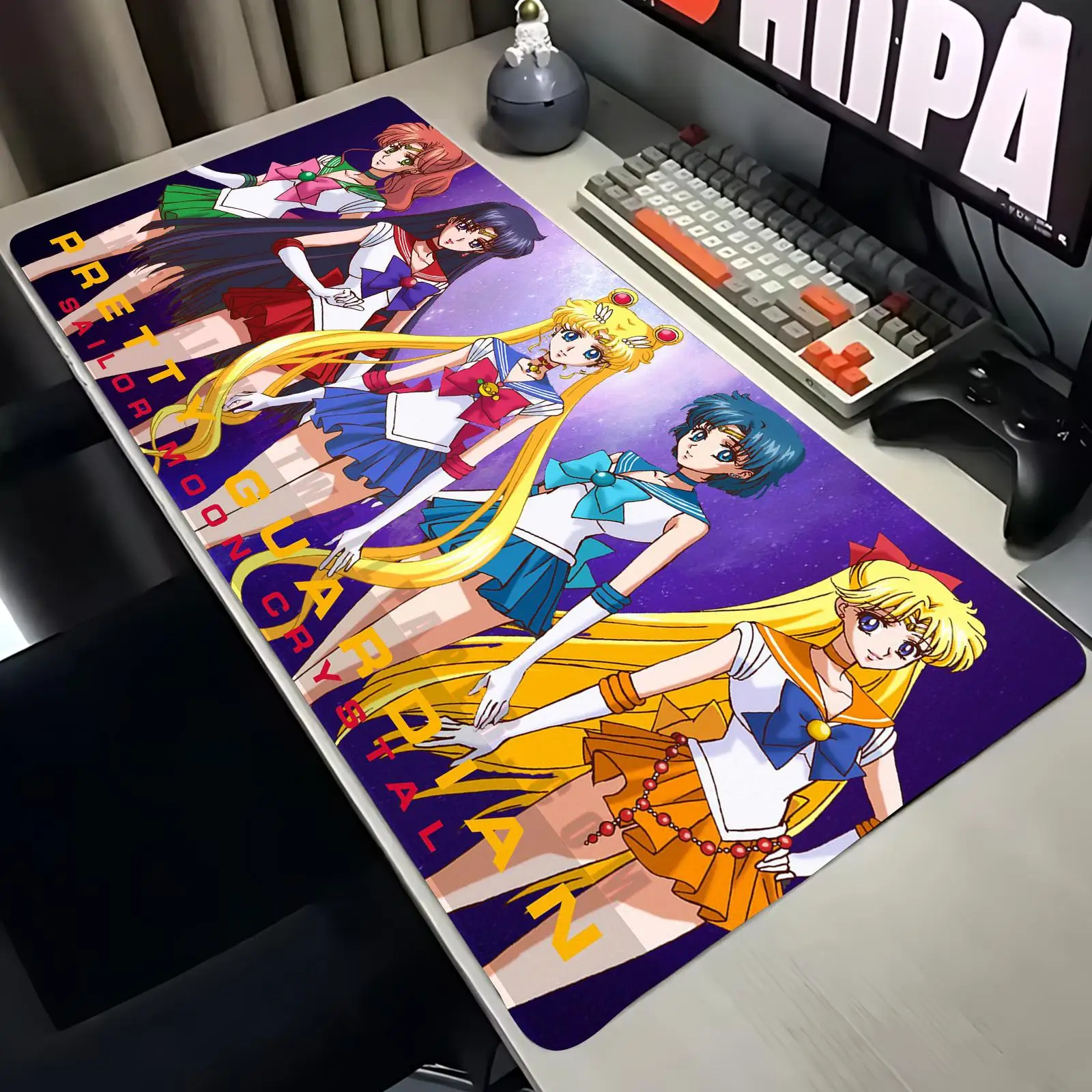 Pretty Soldier Sailor Moon Mouse Pad Large Extended Gaming Mouse Pad Non-Slip Base for Desk,Game And Office