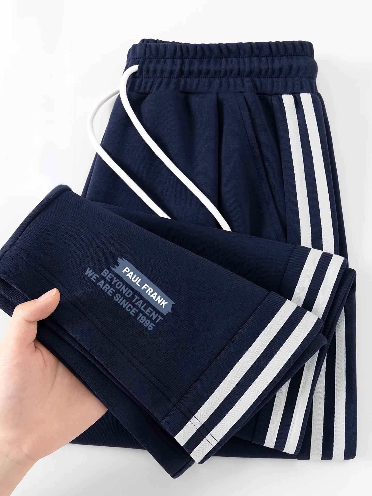 

Мужские повседневные спортивные брюки с завышенной талией, прямого кроя, в американском стиле, для весеннего сезона, из прочной хлопковой смеси