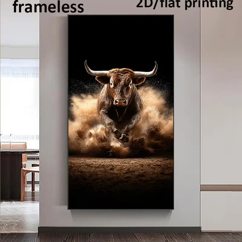 2D Flat, Posters & Prints 2D/Flat Frameless Canvas, 2D/Flat Measurements 39 Inches X 78 Inches or 100cm X 200cm, Featuring a Bul