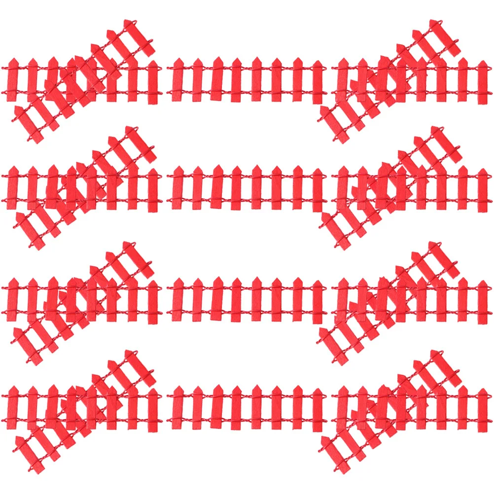 

20Pcs Mini Wood Fence Miniature Garden Fence Durable Smooth Surface Perfect for Miniature Decoration Cake Decor