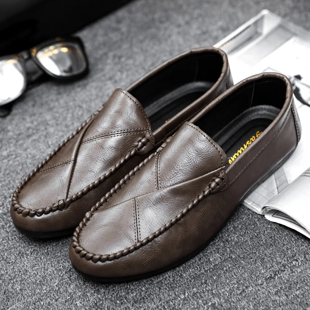 

Fashion Men Shoes Genuine Leather Casual Shoes Men Loafers Luxury Male Slip on Driving Footwear Moccasins Man Light Soft Flats