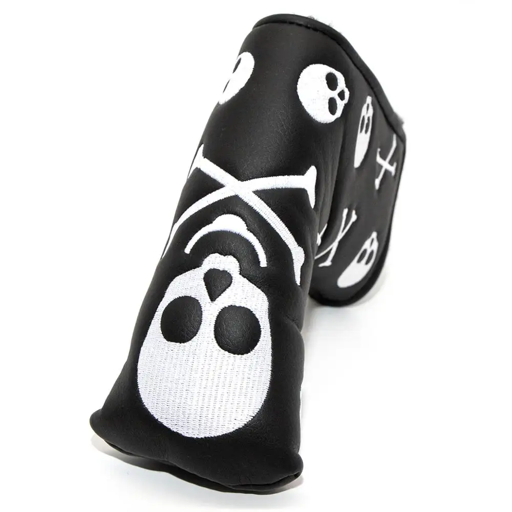 Golf Putter Cover skulls Golf Blade Putter Headcovers Golf Club Headcover Leather Magnetic ゴルフドライバー