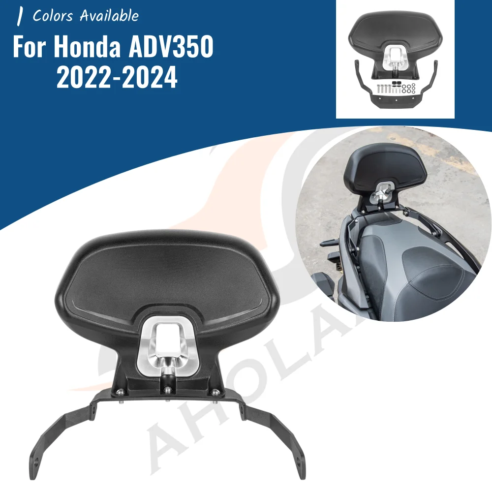 

For Honda ADV350 2022 2023 2024 ADV 350 Rear Passenger Detachable Sissy Bar Backrest Motorcycle Cushion Back Rest Accessories