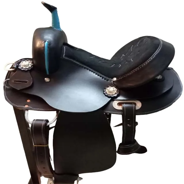 

Handmade Premium Quality Leather Western Barrel Racing Horse Saddle Trail Custom Size Design Color With All Accessories Included