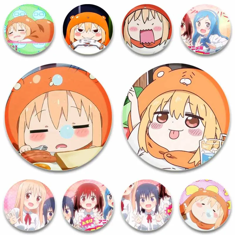 

Cute Cartoon Himouto! Umaru-chan Enamel Pin Custom Anime Round Brooch Backpack Jacket Hat Lapel Badge Accessories Jewelry Gifts